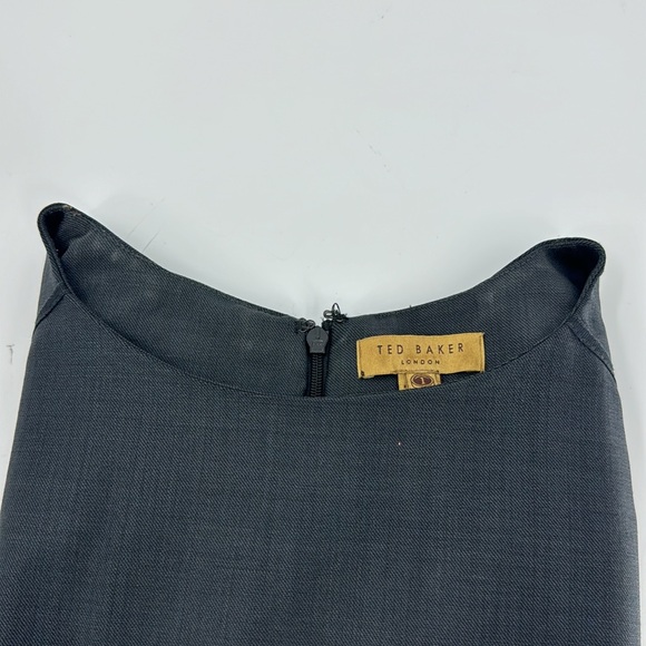 TED BAKER LONDON Women’s Gray Tailored Mini Dress Size 1 (US 2-4) EUC - Picture 16 of 17